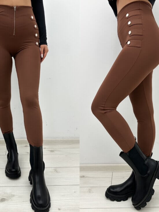 Legginsy z zipem i napami