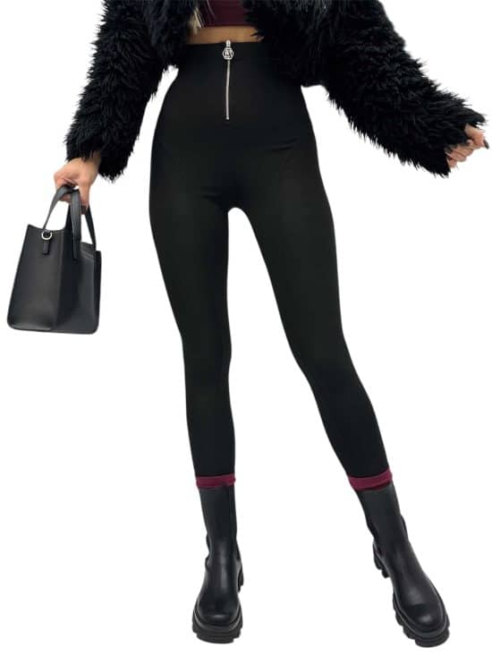 Legginsy z przeszyciami zip